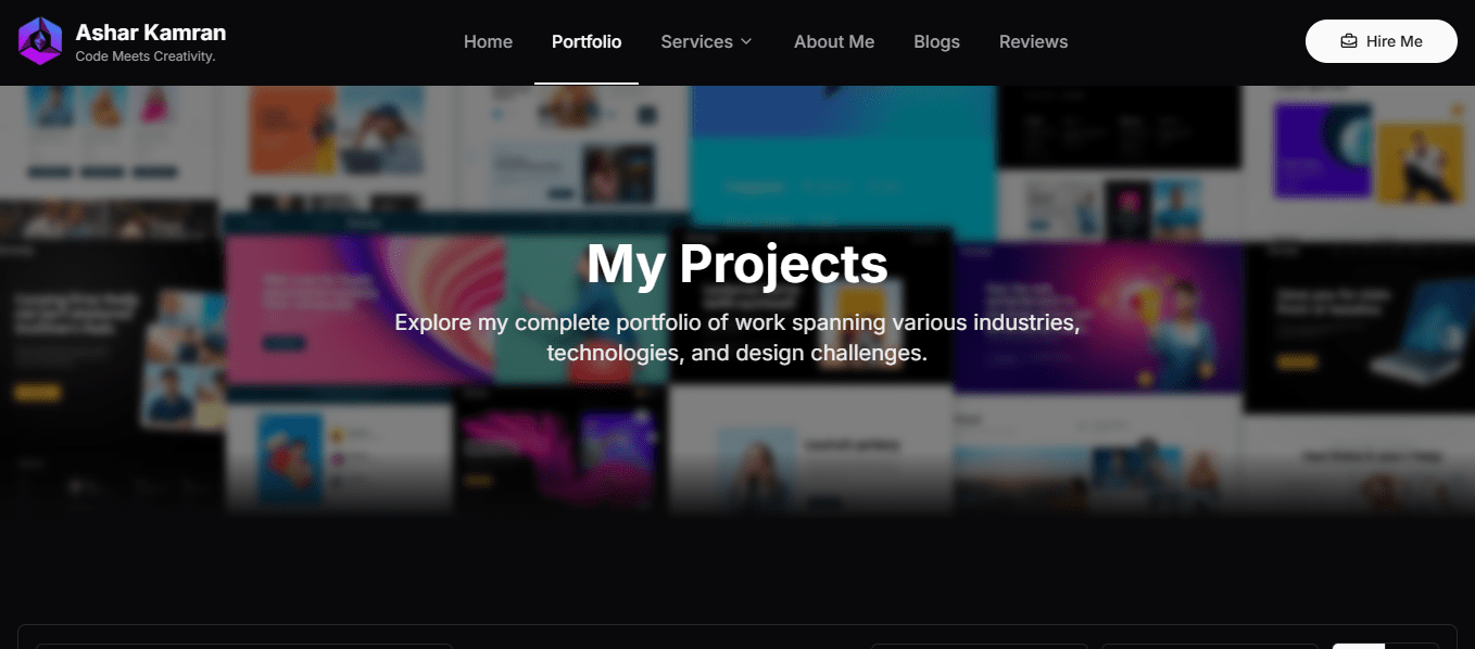 Web Projects Portfolio | Ashar Kamran - Full Stack Web Developer